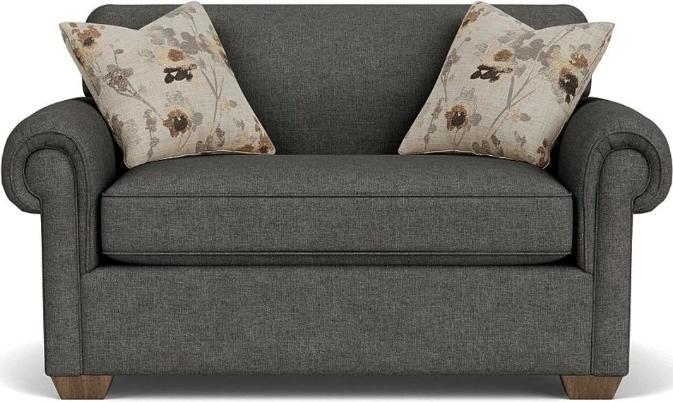 Front view of the Flexsteel Main Street collection twin sofa sleeper 