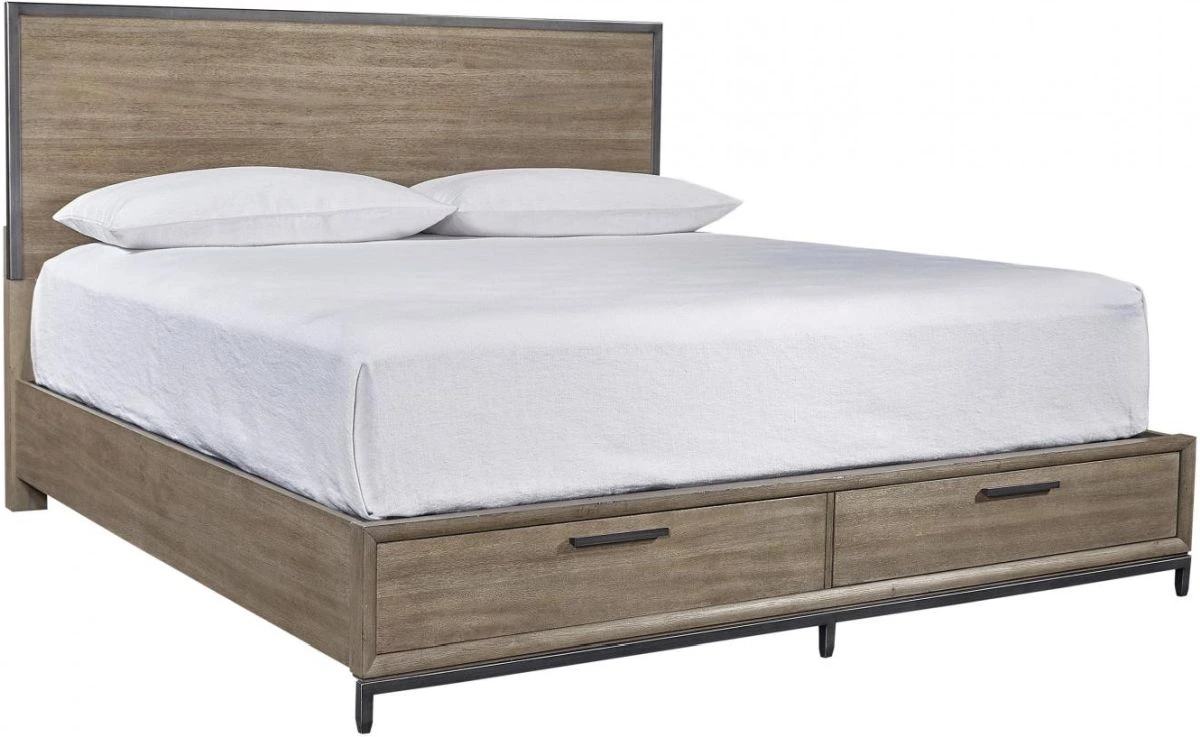 The Aspenhome Trellis queen-size panel storage bed 