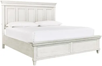 The aspenhome Caraway panel bed with bedding