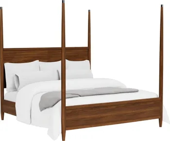 The Riverside Furniture Elsie Classic collection poster bed with bedding 