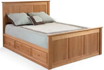 Front view of the Archbold Furniture storage bed