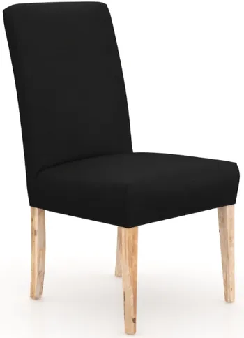 Front view of the Canadel Loft collection black dining chair 