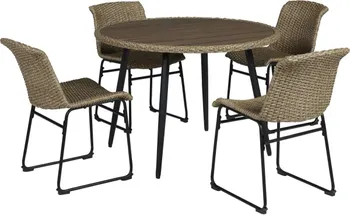 Front view of the Signature Design by Ashley Amaris collection 5-piece outdoor dining set 