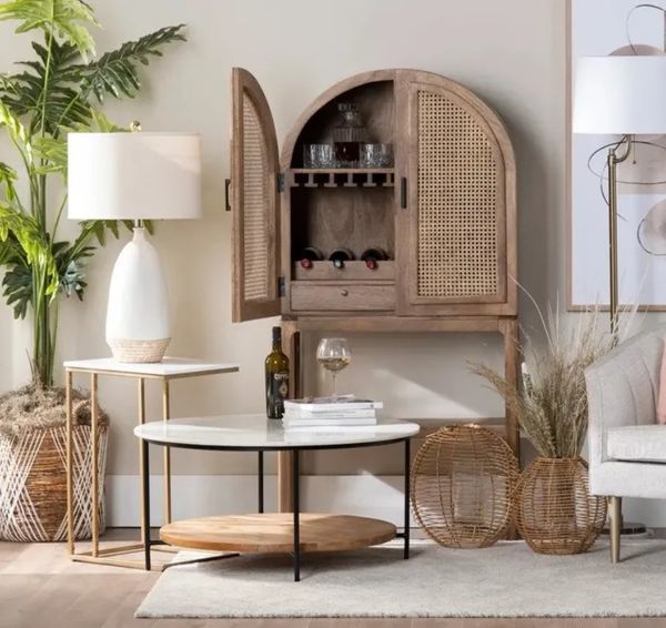 Crestview Collection Biscayne Stained Bar Cabinet