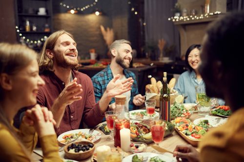 Group of Friends Having Dinner