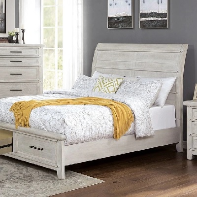 The Furniture of America Shawnette collection storage bed with farmhouse décor 