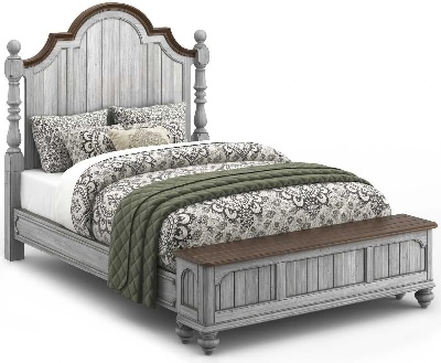 Front view of the Flexsteel Plymouth collection storage bed 
