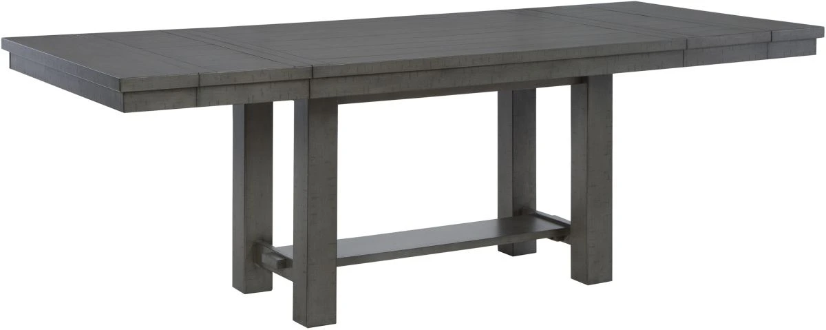 Front view of the Signature Design by Ashley Myshanna collection extendable table 