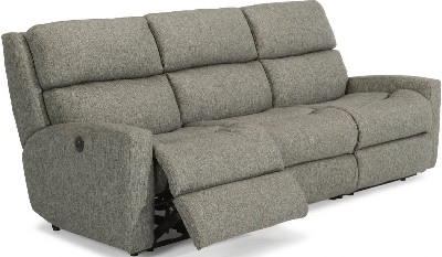 Front view of the Flexsteel Catalina collection power reclining sofa 
