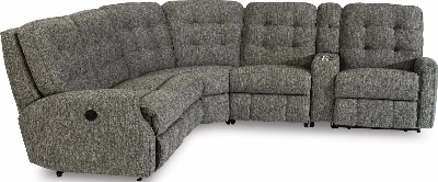 Front view of the Flexsteel Devon collection power reclining sectional 
