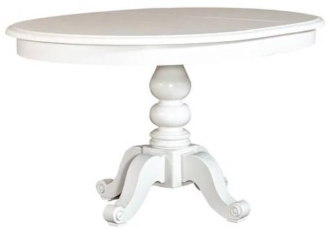 The Liberty Furniture Summer House collection white pedestal table 