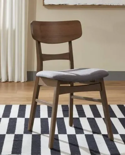 Liberty Space Savers Greysatin Walnut Side Chair