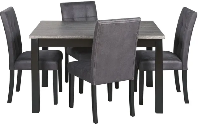 Front view of the Signature Design by Ashley Garvine collection 5-piece dining room set 