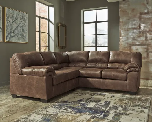 The Signature Design by Ashley Bladen collection 2-piece leather sectional 