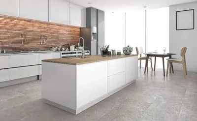 The COREtec Sirius collection vinyl flooring in a modern kitchen