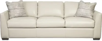 Front view of the Craftmaster CM leather sofa 