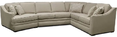 Front view of the England Furniture Thomas collection sectional 