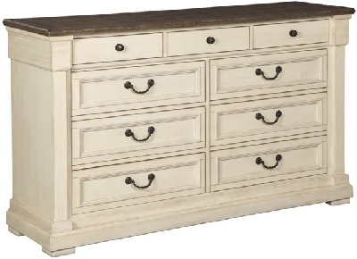 Front view of the Signature Design by Ashley Bolanburg collection dresser 