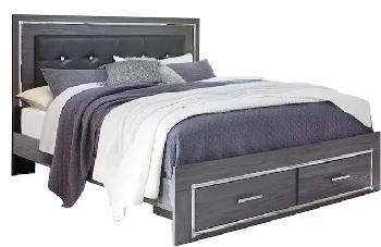 The Signature Design by Ashley Lodanna collection storage bed with bedding 