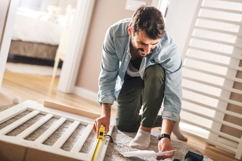 Assembling a Bed Frame Measuring Bed Frame Before Assembling
