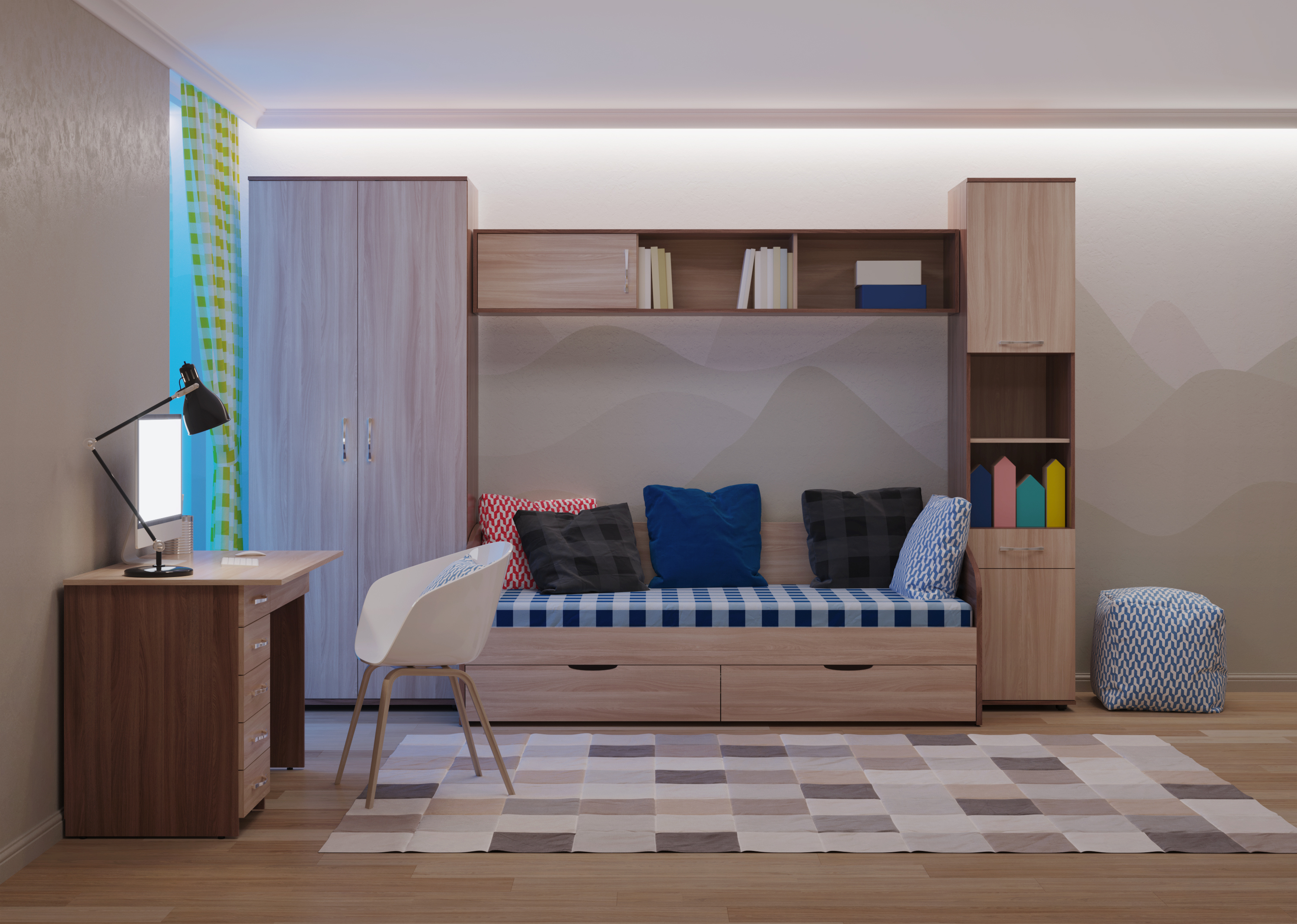 A contemporary kids’ bedroom 