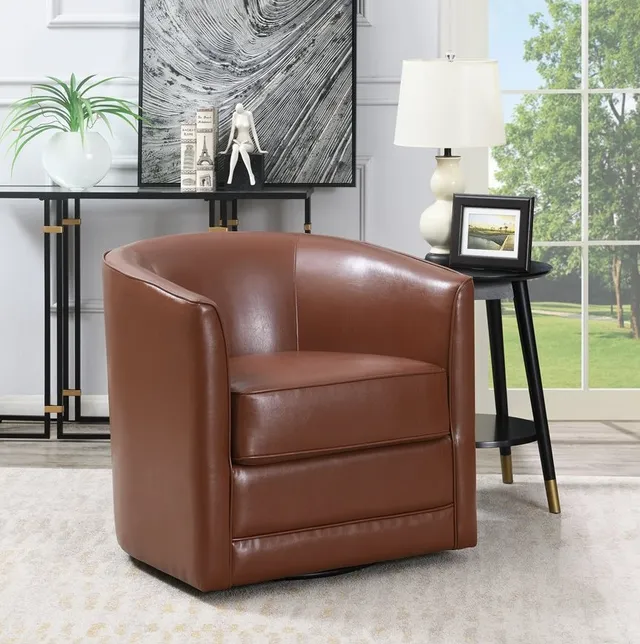 The Emerald Home Milo collection swivel accent chair with contemporary décor 