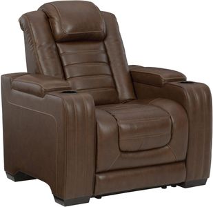 Front view of the Signature Design by Ashley Backtrack collection recliner 