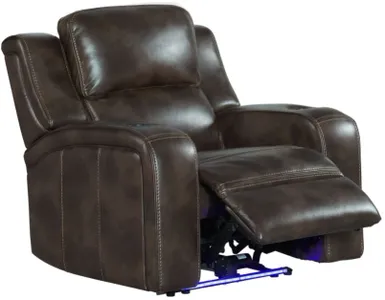 Side view of the Intercon Bolero collection leather recliner 