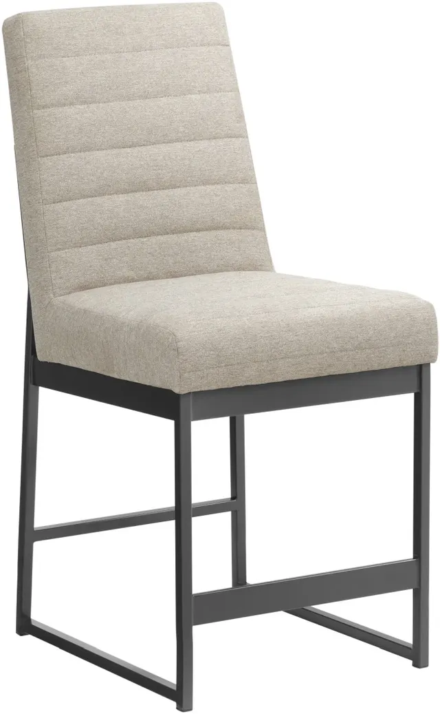 Front view of the Intercon Eden collection upholstered dining room chair 