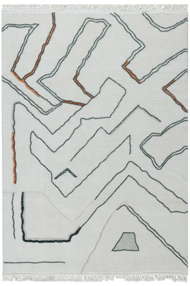 Overhead view of the Signature Design by Ashley Cadeworth collection area rug 