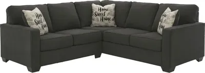 Front view of the Signature Design by Ashley Lucina collection 3-piece sectional 
