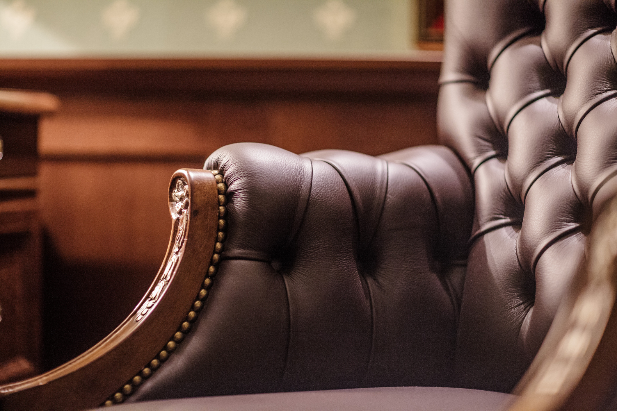 leather arm chair