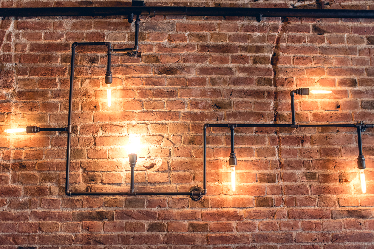 a bunch of Edison lightbulbs 