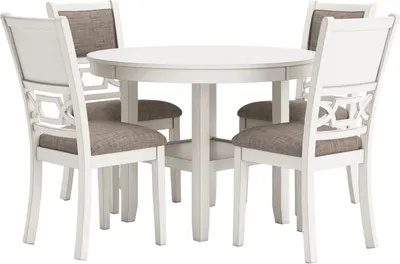 Signature Design 5 Piece Antique White Dining Table Set