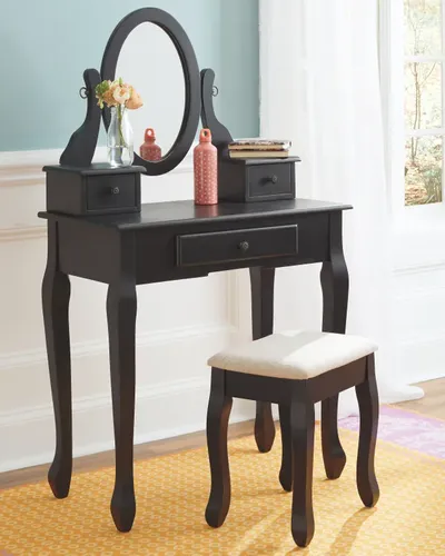 Vineyard Black Vanity Set