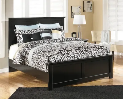 Black Queen Panel Bed