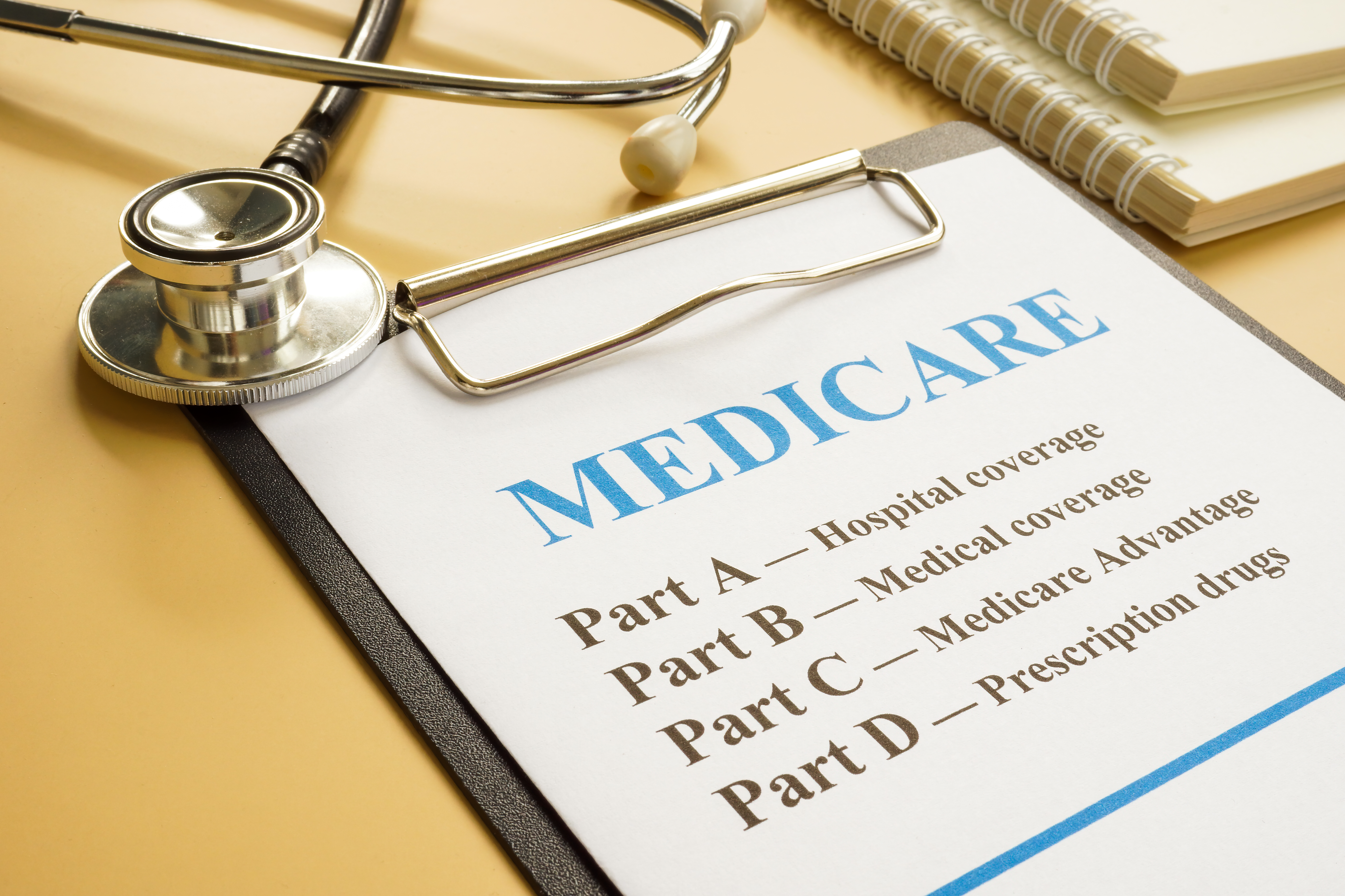 A close up look at a Medicare form 