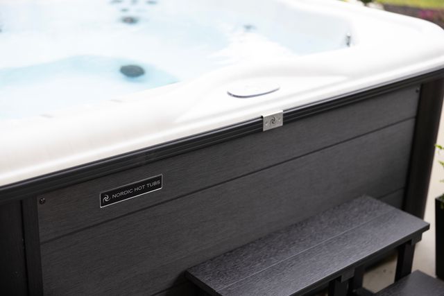 close view of a nordic hot tub