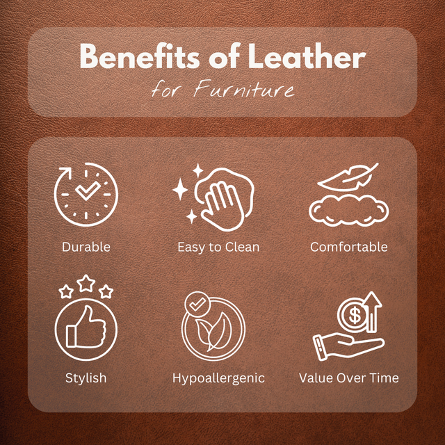 Benefits of leather for furniture infographic