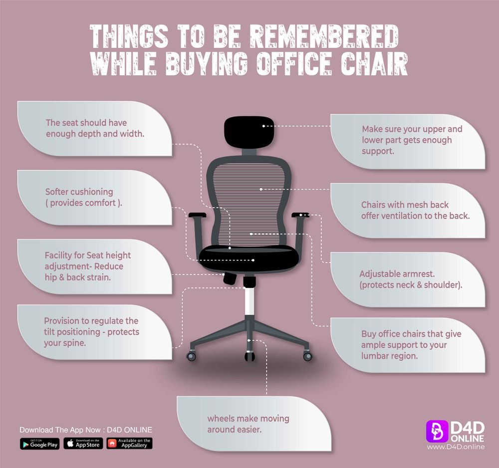 office chair tips infographic
