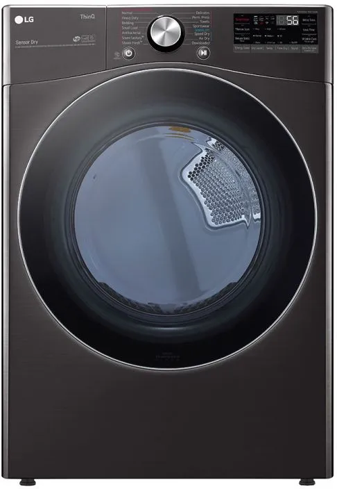 LG Black Steel Front Load Dryer