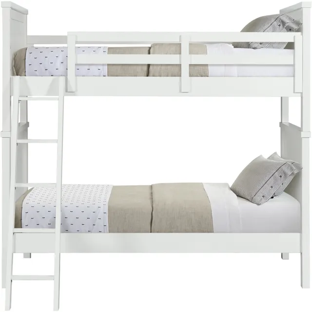 Roby's Furniture White twin over twin bunk bed