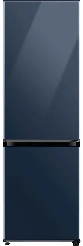 Navy blue bespoke bottom freezer refrigerator