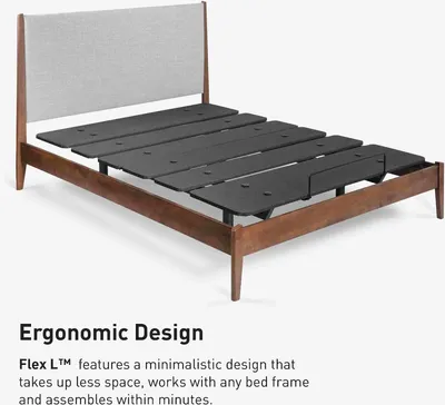 A graphic describing the BEDGEAR Flex L adjustable base 