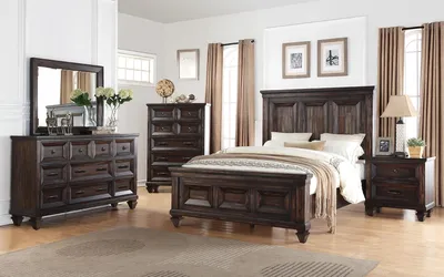 The New Classics Home Furnishings Sevilla collection bedroom set in a bedroom 