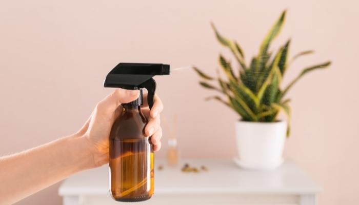 Spray made with essential oils