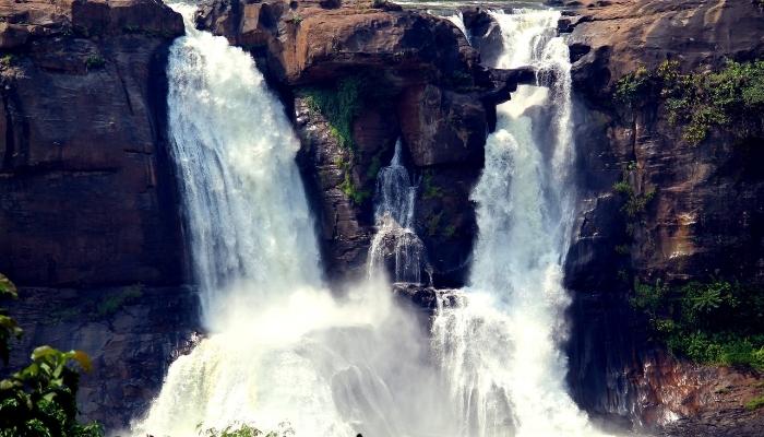 Rushing waterfall