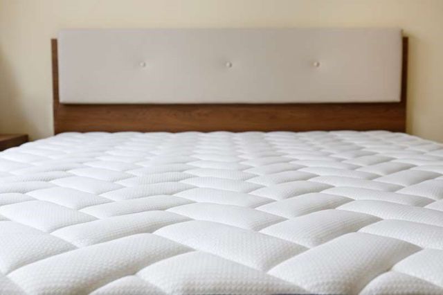front view of a pillow top mattress