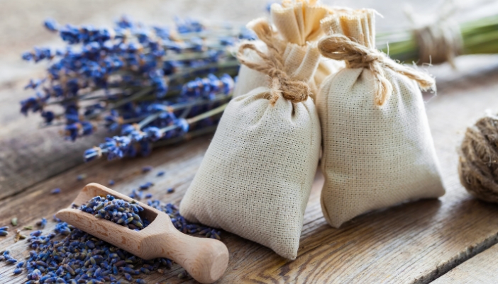 Closeup of scented sachets
