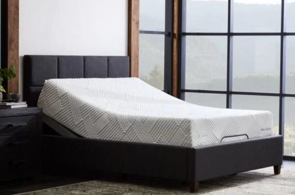 view of a malouf mattress in a modern bedroom